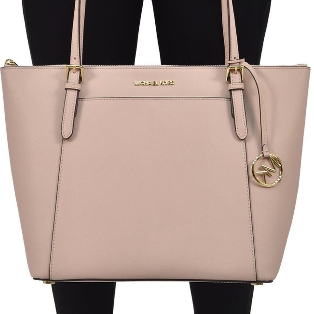 Michael Kors Ciara Large East West Top Zip Tote Pastel Pink Saffiano Leather - Picture 13 of 13